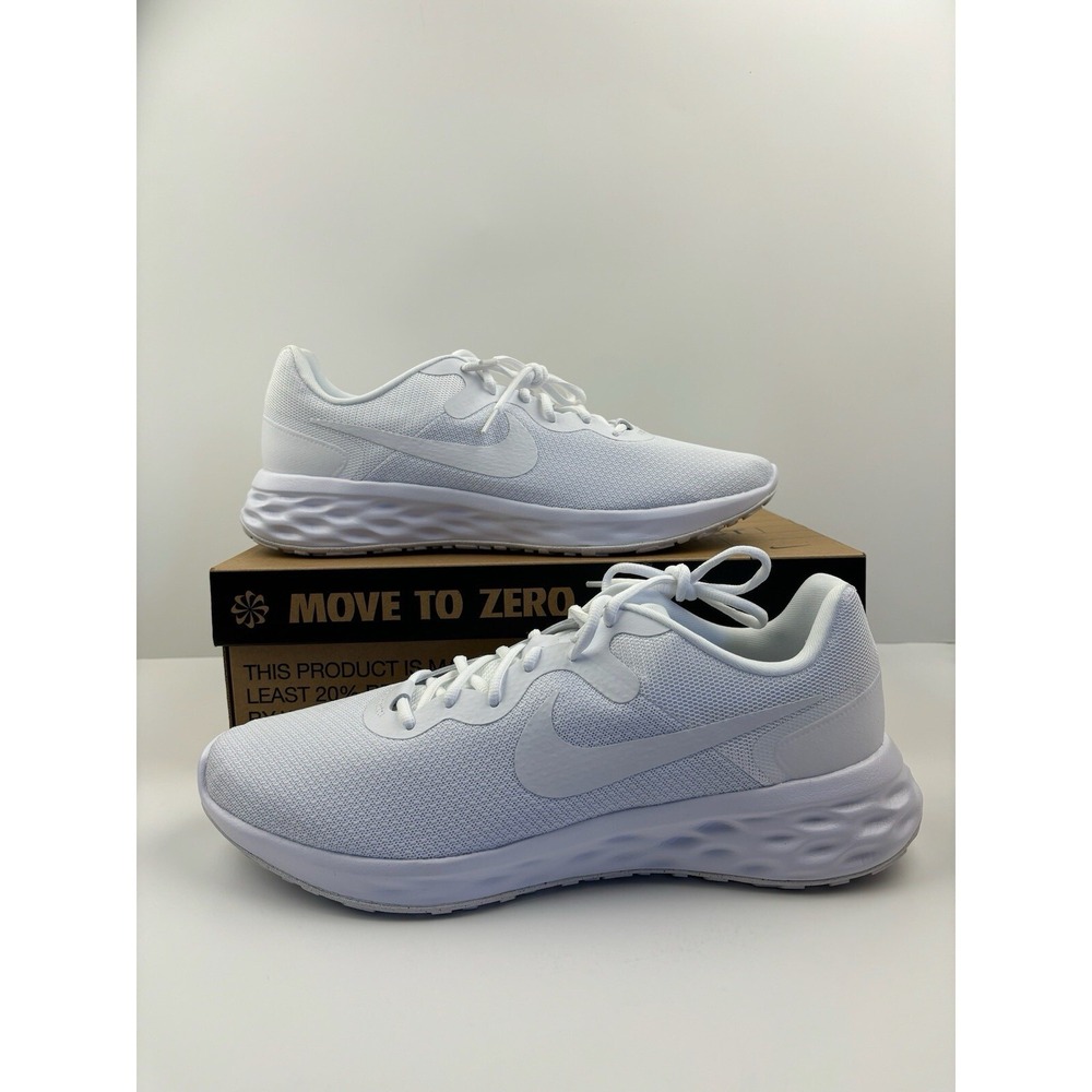 Nike Revolution 6 Next Nature Men's Size 8 White (DC3728-102) Running Shoes‎